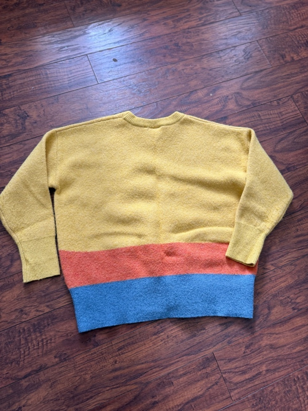 Passenger Women's Vista Knitted Jumper Yellow Mountain Crewneck Sweater | XS - Picture 7 of 7